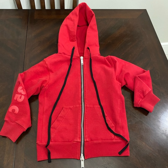 Ben Taverniti Unravel Project hooded red sweatshirt - Picture 3 of 11